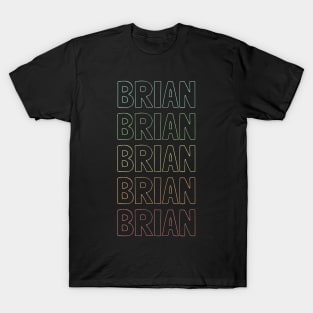 Brian Name Pattern T-Shirt